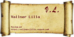 Vallner Lilla névjegykártya